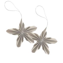 Jólaskraut pappírs STAR natural 2/pk