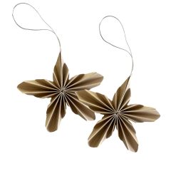 Jólaskraut pappírs STAR sand 2/pk