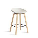 Barstóll AAS32 H65 EIK - SVÖRT SLÁ, FYRIR ELDHÚSEYJUR