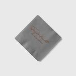 Servíettur FJÓRFALT HÚRRA gráar m/kopar