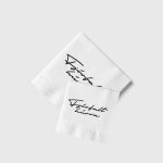 Servíettur FJÓRFALT HÚRRA hvítar m/svört