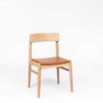 Stóll HJALTI eik/olía, leður Cognac