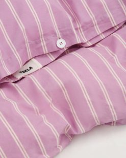 Sængurföt  TEKLA án kodda 140x200 - Mallow Pink Stripe