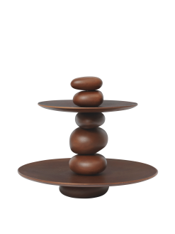 Kökudiskur 2-hæða PEBBLE dark brown