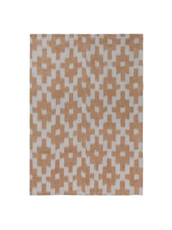 Viskastykki IKAT ink terracotta/mist blu