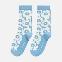 Sokkar LINJAUS UNIKKO blár/hvítur