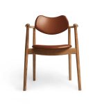 Stóll REGATTA eik/olía, bólstr bak/seta