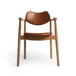 Stóll REGATTA eik/olía, bólstr bak/seta