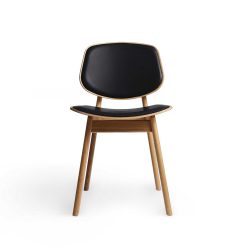 Stóll PANDORA eik/olía, bólstr seta/bak