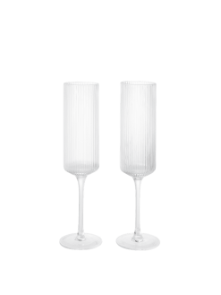 Kampavínsglas FLUTES RIPPLE 2/pk clear