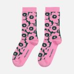 Sokkar LINJAUS UNIKKO green/pink