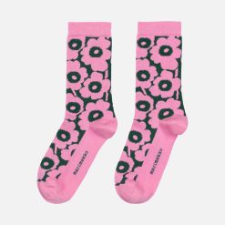 Sokkar LINJAUS UNIKKO green/pink