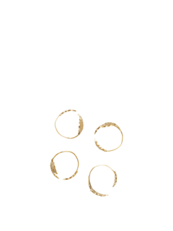 Servíettuhringur HOLLY LEAF 4/pk brass