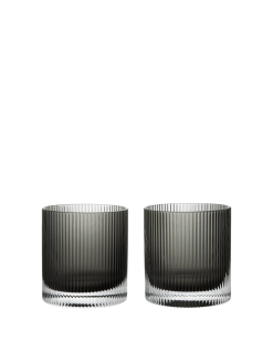 Glas RIPPLE TUMBLER 25cl 2/p smoked grey