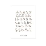 Stafrófsplakat 30x40 brúnt