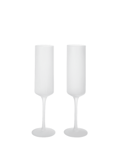 Kampavínsglas FLUTES RIPPLE 2/pk frosted