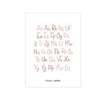 Stafrófsplakat 30x40 bleikt