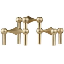Kertastjaki STOFF 3/pk brushed brass