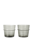 Glas BOYA low 2/pk Ø:8.8xH:8 smoked grey