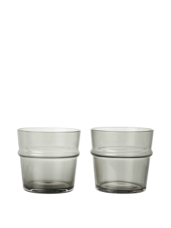 Glas BOYA low 2/pk Ø:8.8xH:8 smoked grey
