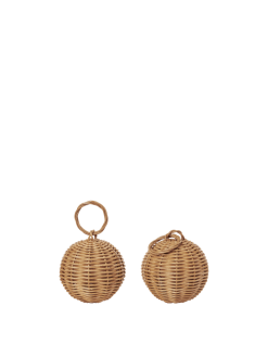 Jólaskraut BRAIDED BAUBLES 2/pk natural