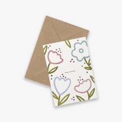 Kort Blooming Birthday, happy birthday