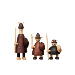 Tréstyttur Víkingar 3 stk