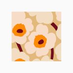 Servíettur UNIKKO beige/orange