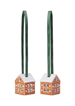 Jólaskraut GINGERBREAD hangandi 2/pk