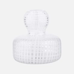 Vasi FLOWER glær, hvítur