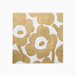 Servíettur UNIKKO cream gold