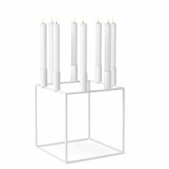 Kertastjaki KUBUS 8, hvítur