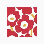 Servíettur UNIKKO red/gold