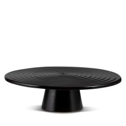 Kökudiskur á fæti Ø32 H9 keramik/svart