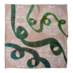 Silkislæða ÁSA drapplit