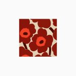 Servíettur UNIKKO red/cream