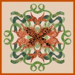 Silkislæða KOLKA drapplit