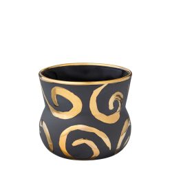 Espressobolli SPÍRALL svartur/gylltur