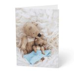 Kort A6 Birnir barnalag, blátt