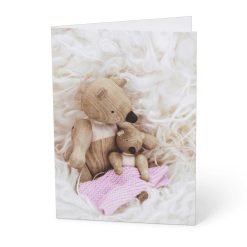 Kort A6 Birnir barnalag, bleikt