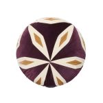 Púði JOANNA Ø50 aubergine/dusty wh/camel