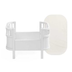 Dúkkurúm + dýna SEBRA FSC hvítt ósamsett