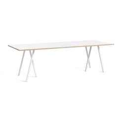 Borð LOOP 250x92,5 H74 m/slá, hvítt