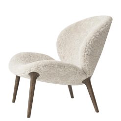 Stóll LODGE LOUNGE LOW ákl.Curly Off-wh