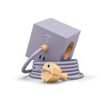 Fjöltengi SQUARE 1 m/USB C, Lavender Glo