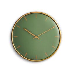 Veggklukka AJ CITY HALL Ø29 græn/gyllt