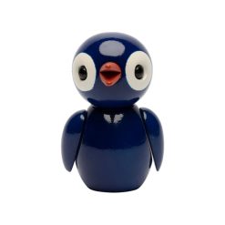 Tréstytta DAZZLING fugl dökkblá