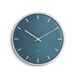 Veggklukka AJ CITY HALL Ø29 blá/chrome