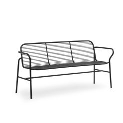 Bekkur VIG DINING L164 H46 svartur