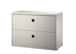 2 skúffur 58x30 - Beige